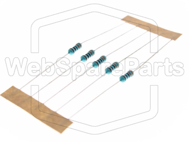 5x Resistência de película metálica 330R 0.6W ±1% Ø2.5x6.8mm