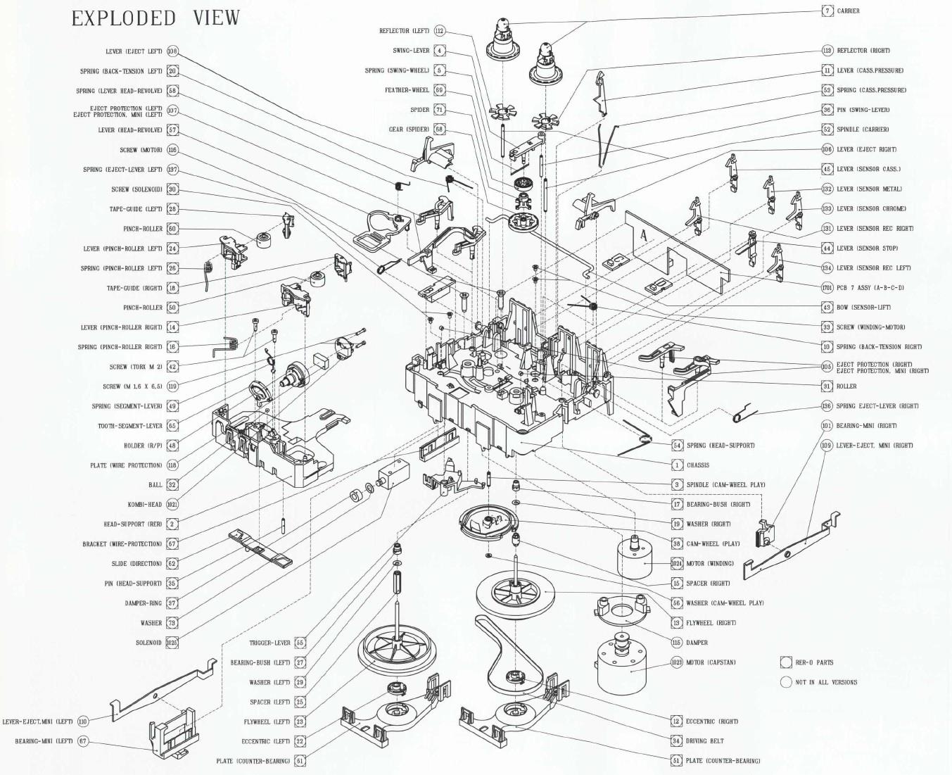 Engrenage FW/RW pour Lecteur cassette Bang & Olufsen Beosound Century (1993-2004)