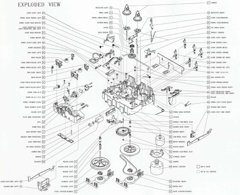 Engrenage FW/RW pour Lecteur cassette Bang & Olufsen Beosound Century (1993-2004)