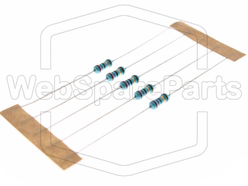 5x Résistance du film métallique 27R 0.6W ±1% Ø2.5x6.8mm