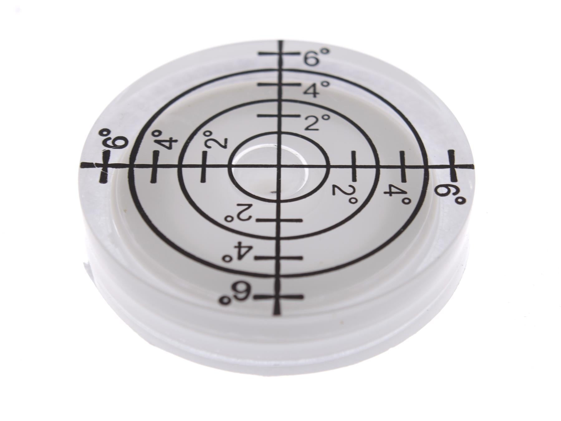 Turntable Bubble Level for Record Players – 37 mm × 2 mm [White]