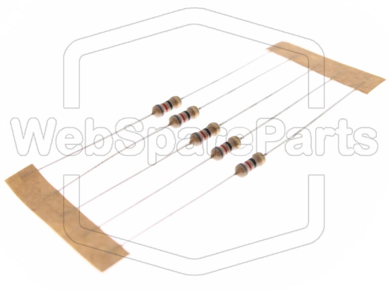 5x Carbon Film Resistance 82R 0.25W ±5% Ø2.5x6.8mm - WebSpareParts