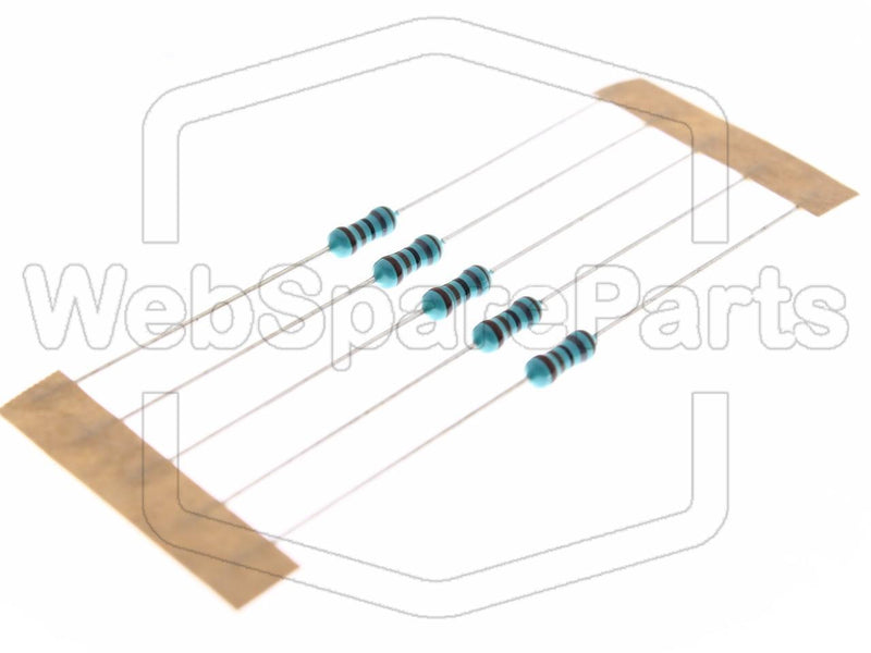 5x Metallic Film Resistance 1.8kR 0.6W ±1% Ø2.5x6.8mm - WebSpareParts