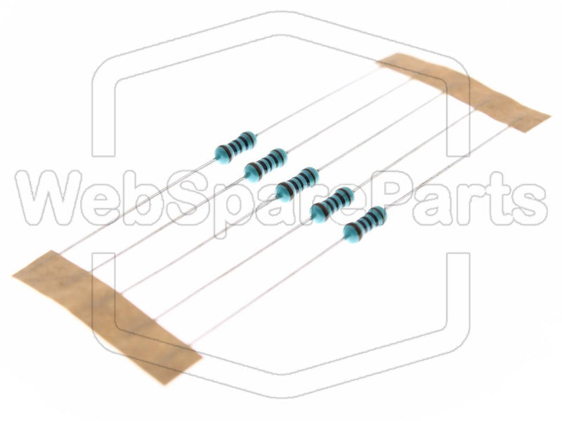 5x Metallic Film Resistance 100R 0.6W ±1% Ø2.5x6.8mm - WebSpareParts