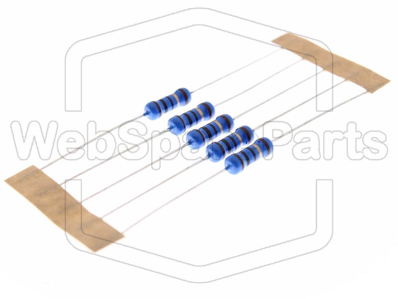 5x Metallic Film Resistance 10R 1W ±1% Ø3.5x10mm - WebSpareParts