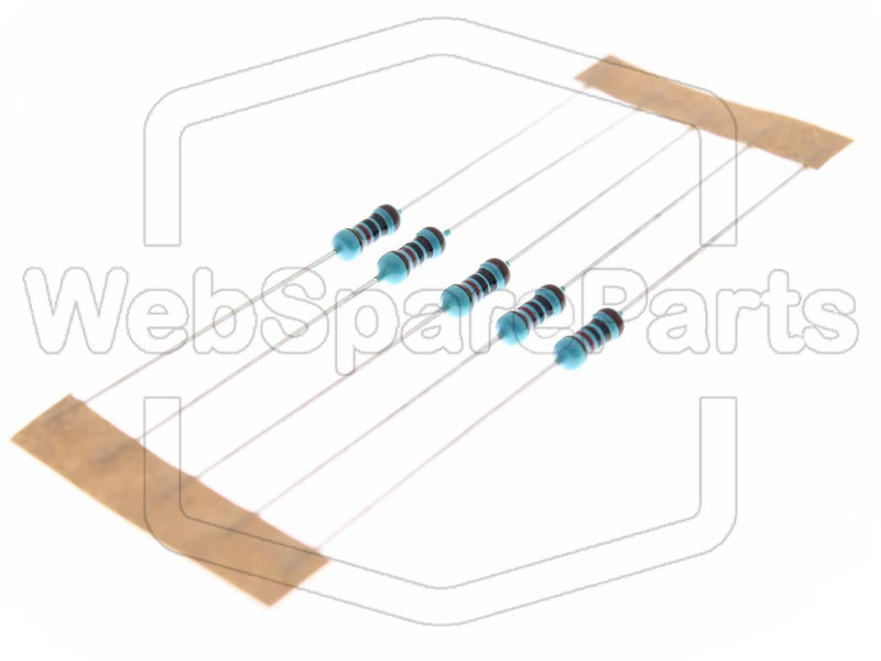 5x Metallic Film Resistance 120R 0.6W ±1% Ø2.5x6.8mm - WebSpareParts