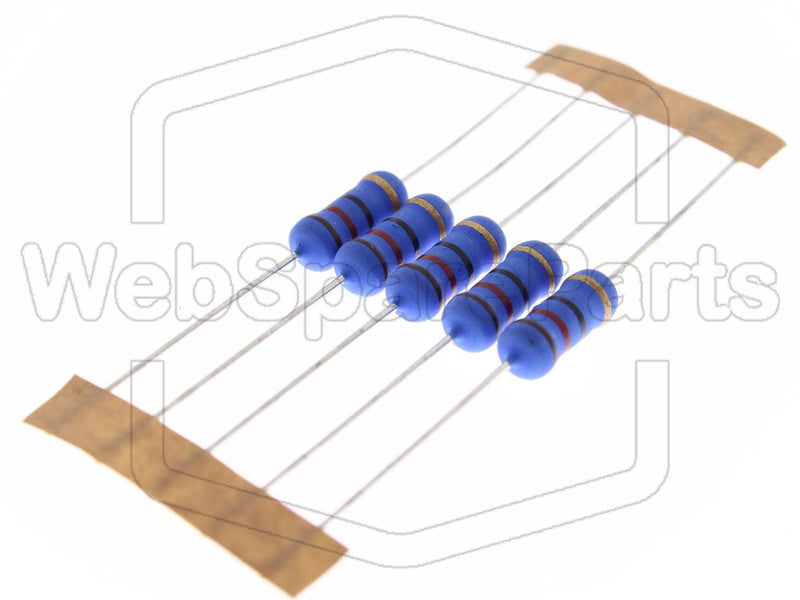 5x Metallic Film Resistance 12R 2W ±5% Ø5x12mm - WebSpareParts