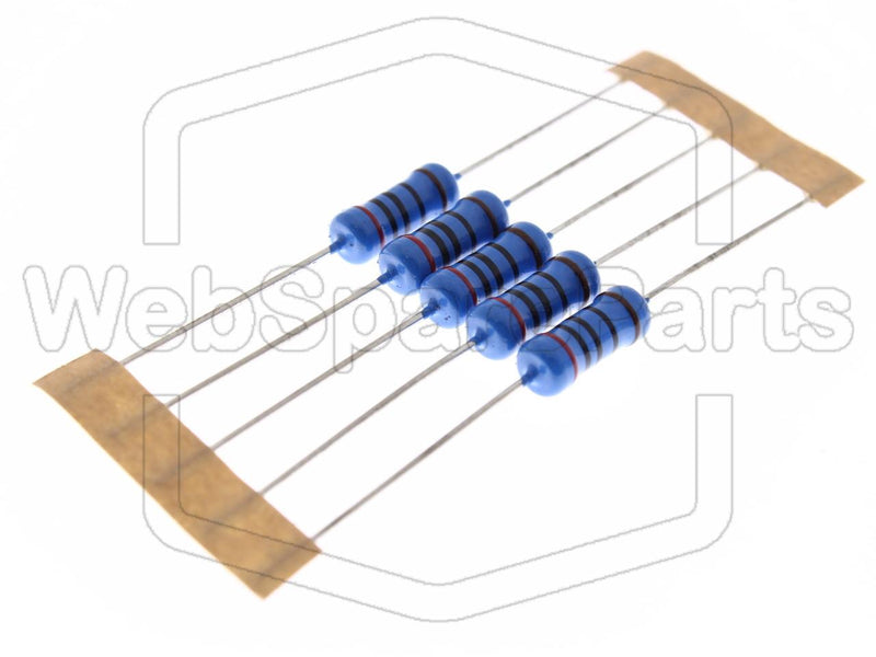 5x Metallic Film Resistance 200R 2W ±1% Ø5x12mm - WebSpareParts