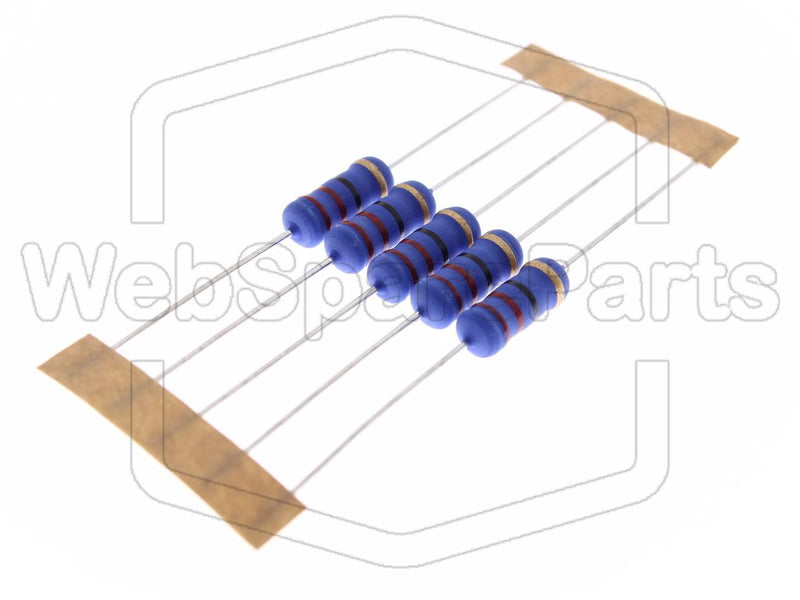 5x Metallic Film Resistance 22R 2W ±5% Ø5x12mm - WebSpareParts