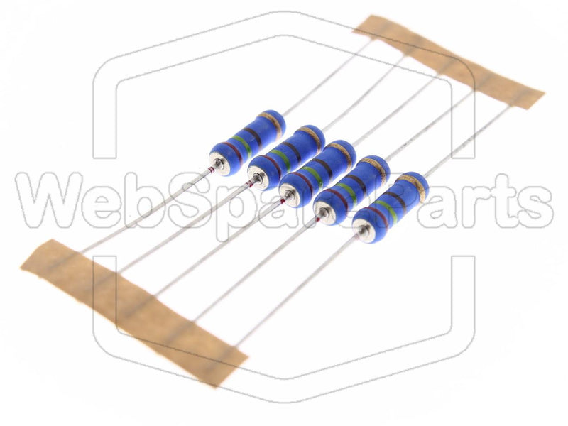 5x Metallic Film Resistance 240R 2W ±5% Ø4x11mm - WebSpareParts