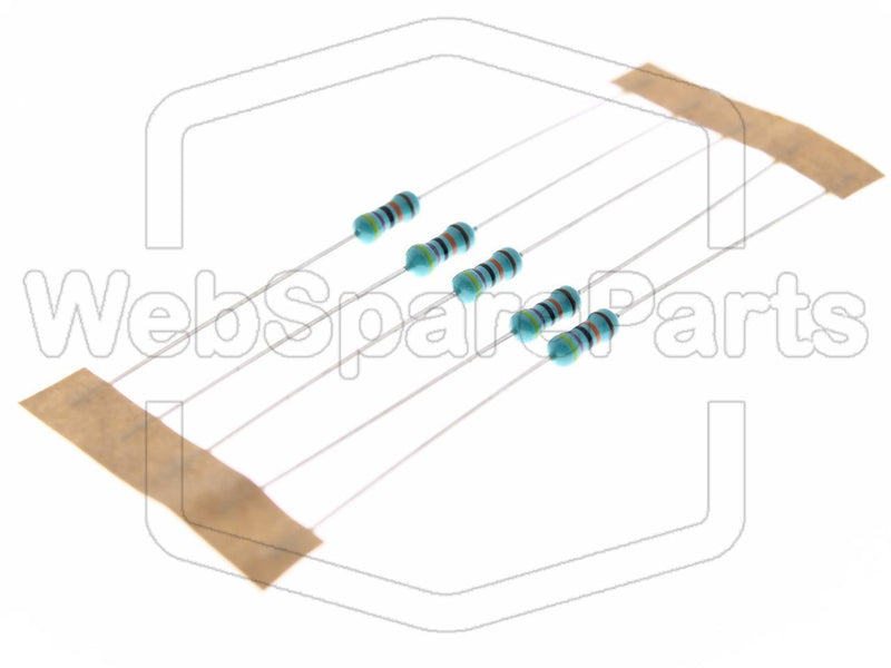 5x Metallic Film Resistance 470kR 0.6W ±1% Ø2.5x6.8mm - WebSpareParts