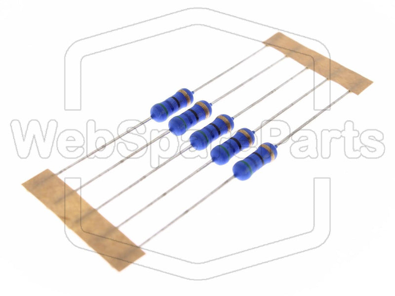 5x Metallic Film Resistance 56R 1W ±5% Ø4x10mm - WebSpareParts