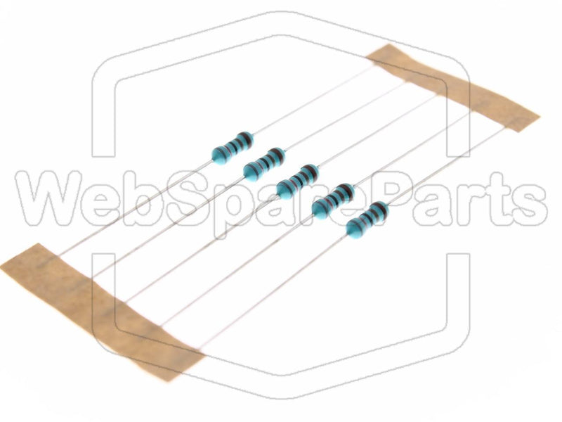 5x Metallic Film Resistance 8.2kR 0.6W ±1% Ø2.5x6.8mm - WebSpareParts