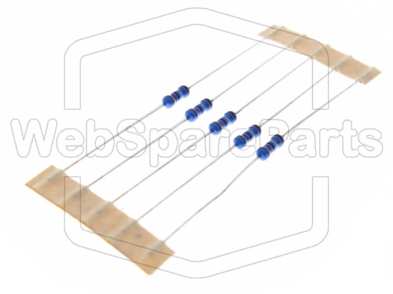 5x Metallic Film Resistance 8.2R 0.6W ±1% Ø2.4x6.3mm - WebSpareParts