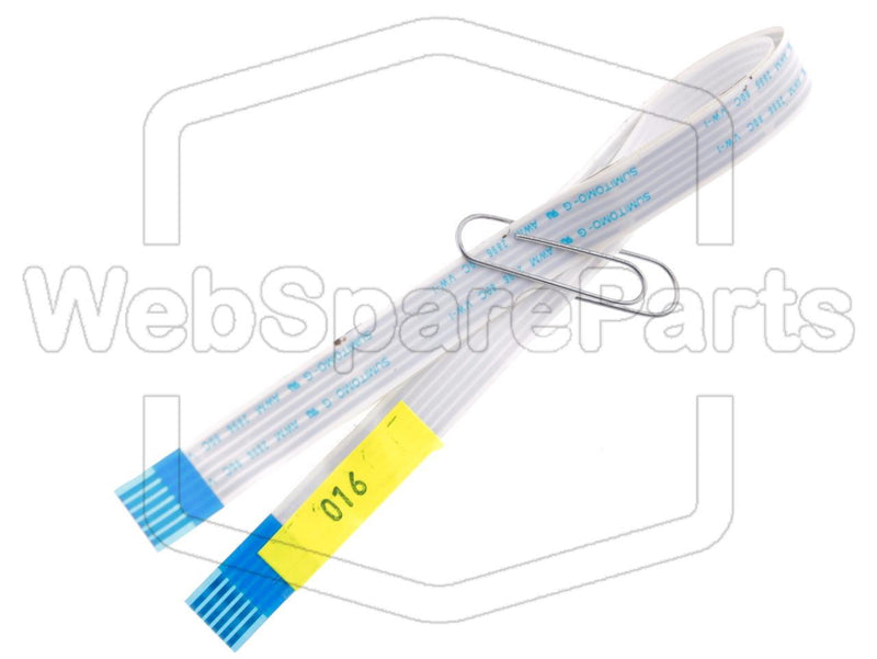 6 contacts Câble plat inversé L=402mm W=9.10mm