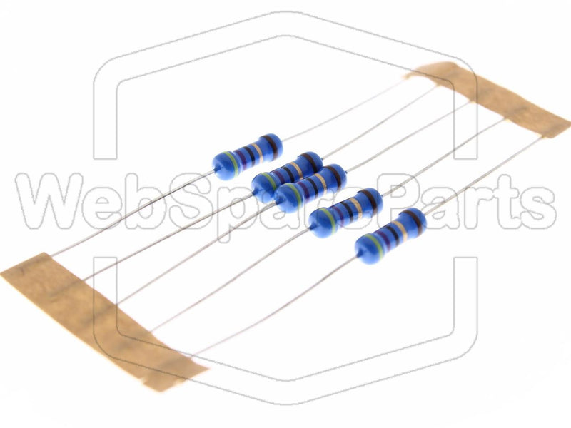 5x Résistance du film métallique 47R 1W ±1% Ø3,5x10mm