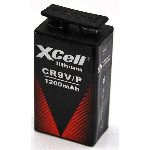 9V 6LR61 CR9V/P 1200mAh Xcell Lithium Batteri - Røgalarm  