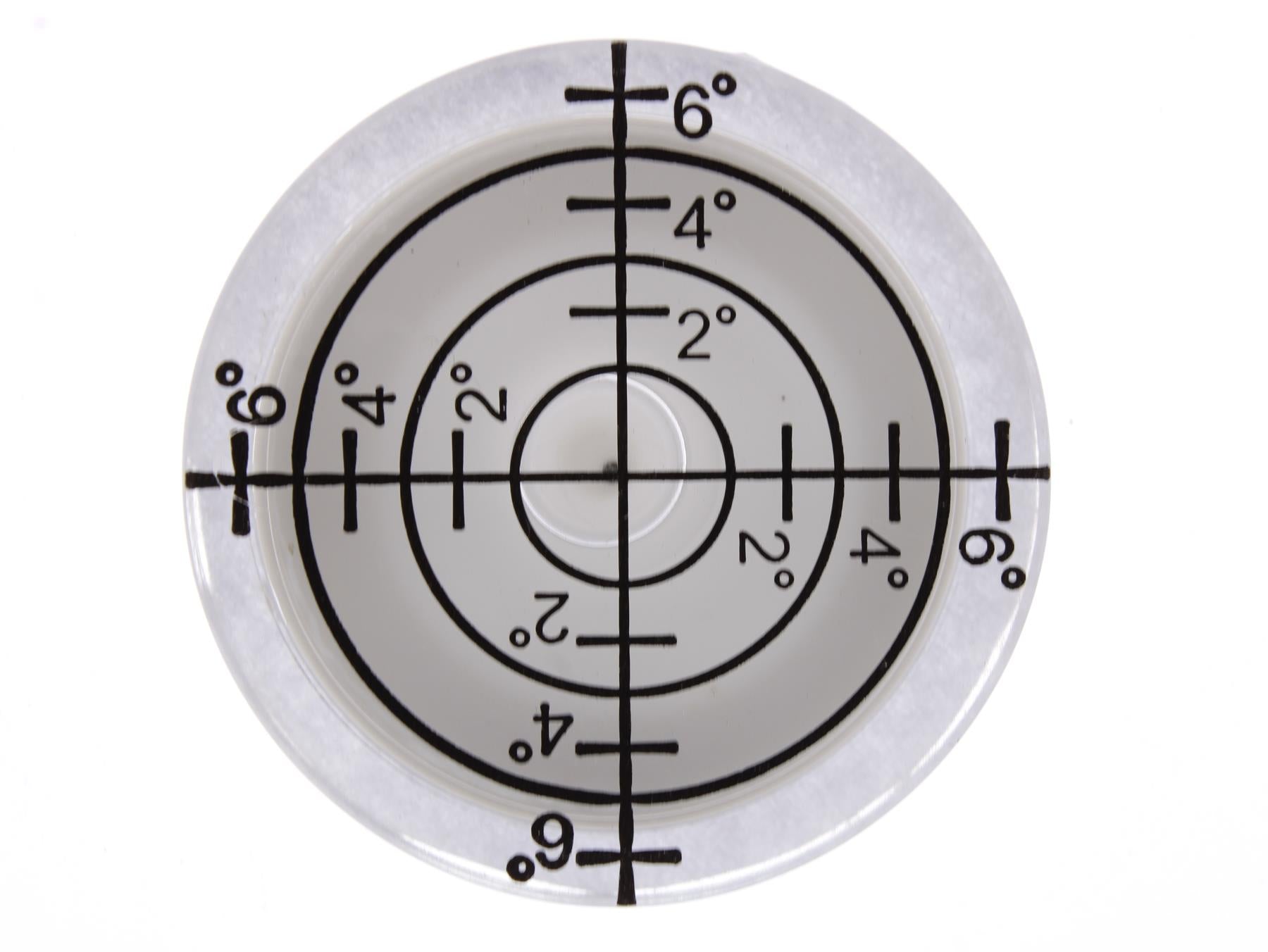 Turntable Bubble Level for Record Players – 37 mm × 2 mm [White]