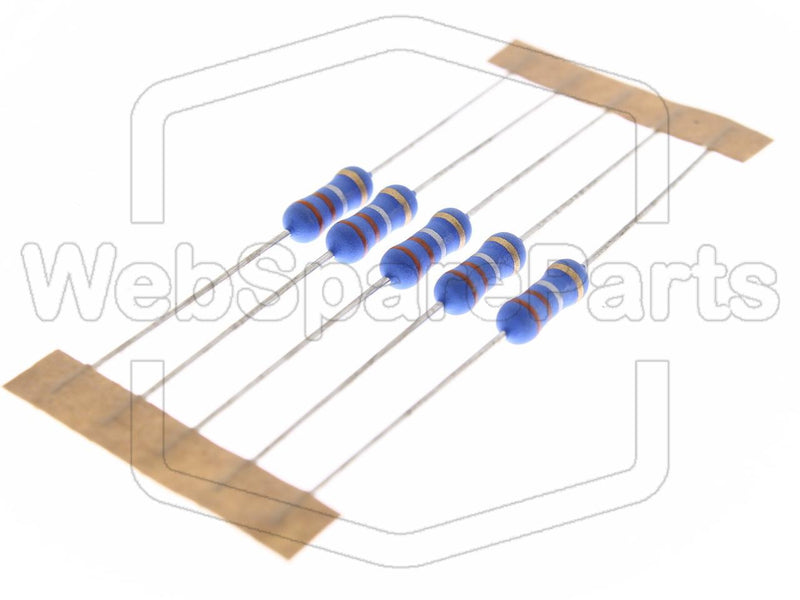 5x Résistance du film métallique 0.33R 1W ±5% Ø4x10mm