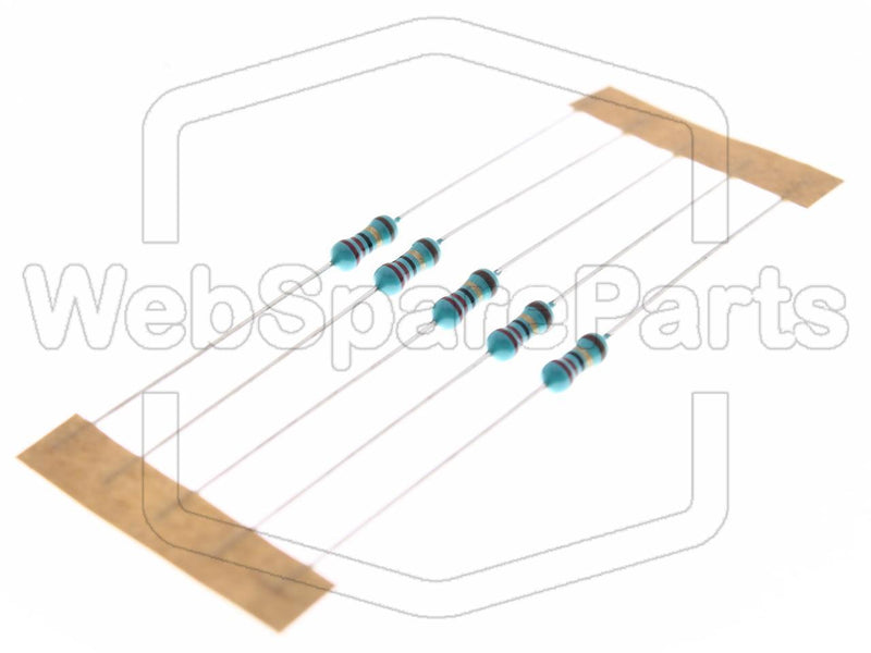 5x Résistance du film métallique 22R 0.6W ±1% Ø2.5x6.8mm