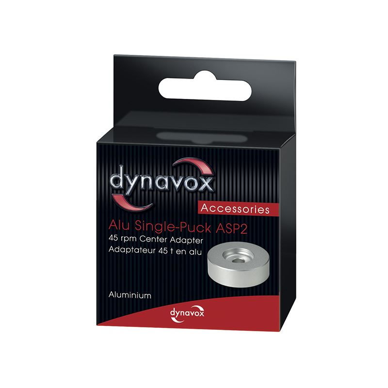 Dynavox ASP2 Aluminium 45 RPM Single Adapter – 7 Inch Single Puck [Silver]
