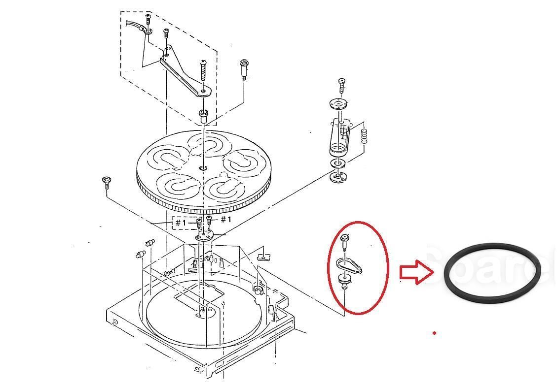 Sony CDP-C315M Disc Table Carousel Belt for CD Player