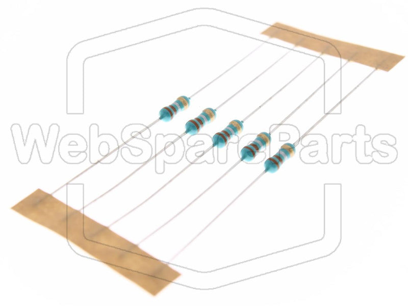 5x Resistência de película metálica 0.33R 0.6W ±5% Ø2.5x6.8mm