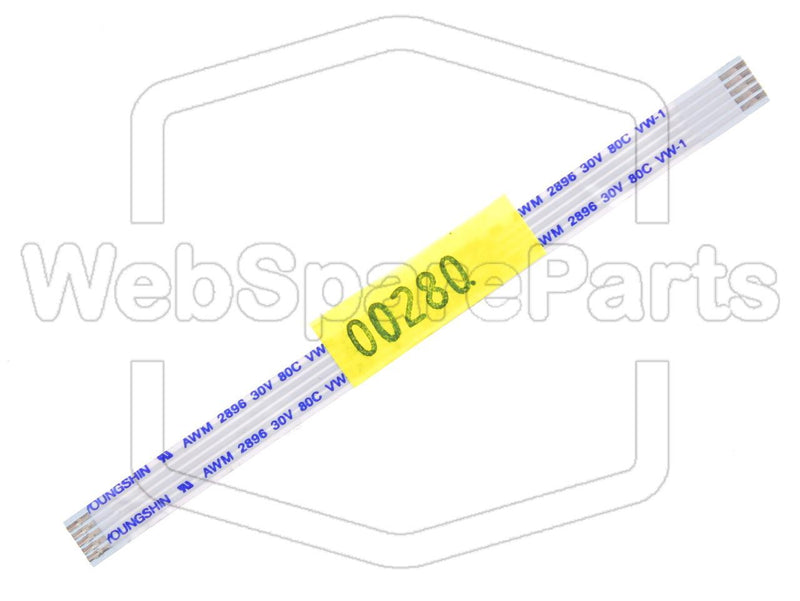 5 contacts Câble plat L=89mm W=6.10mm