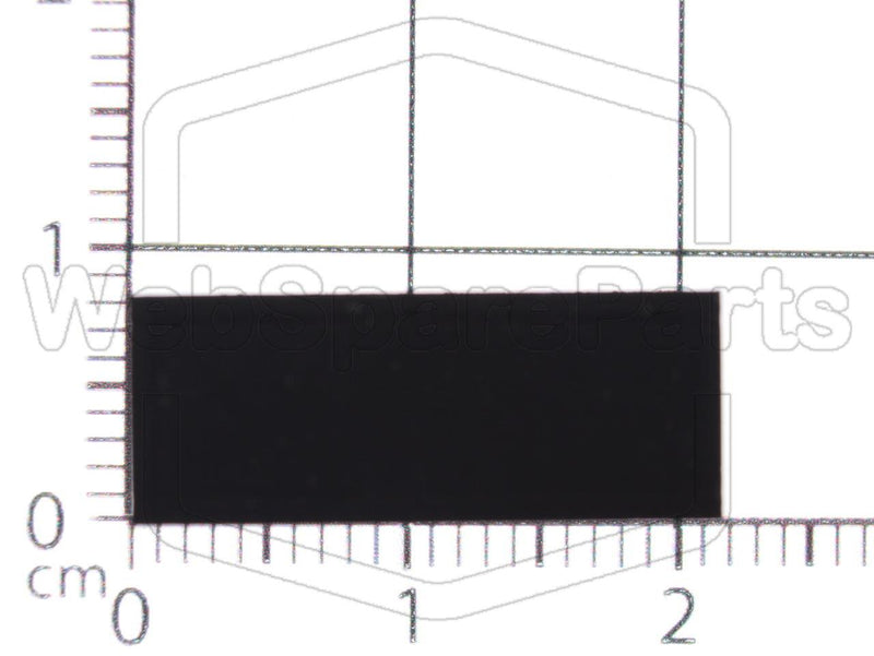 Rectangular Rubber Foot Self-adhesive  19.0m x 7.7mm Height 6.0mm