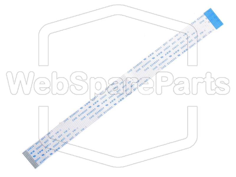 Flat Cable invertido de 16 pinos C=187mm L=17,13mm