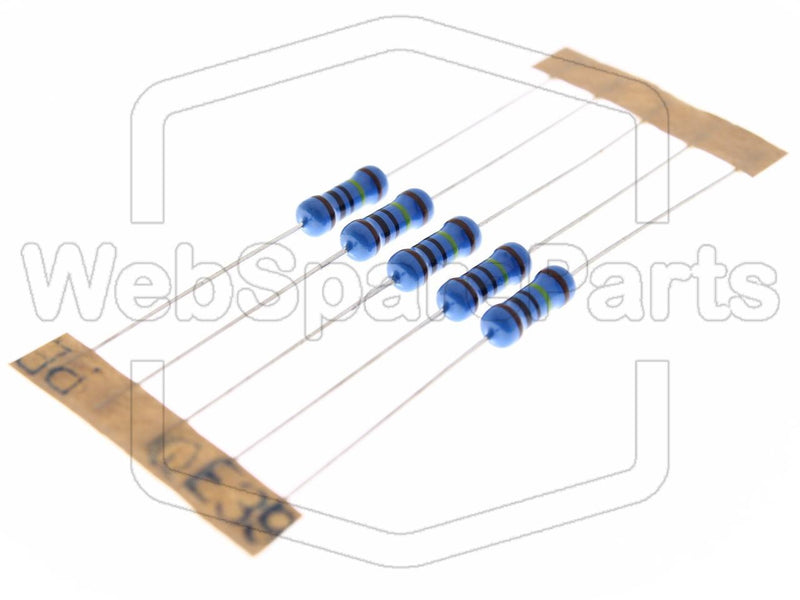 5x Resistência de película metálica 1MR 1W ±1% Ø3.5x10mm