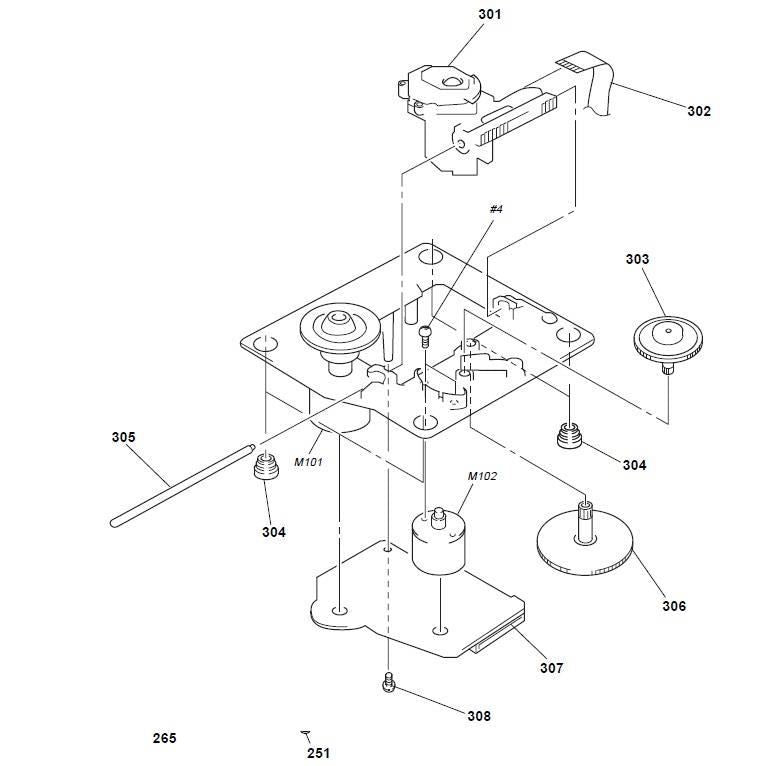 Replacement MOTOR ASSY (SLED) Pos.(M102) for Sony CDP-M201 CD Player Mechanism