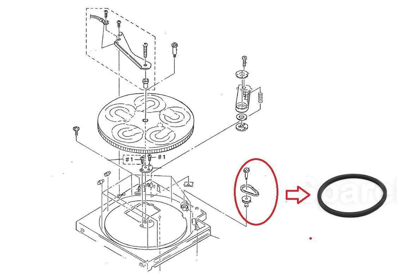 Belt TABLE DISC For CD Player Sony CDP-C44