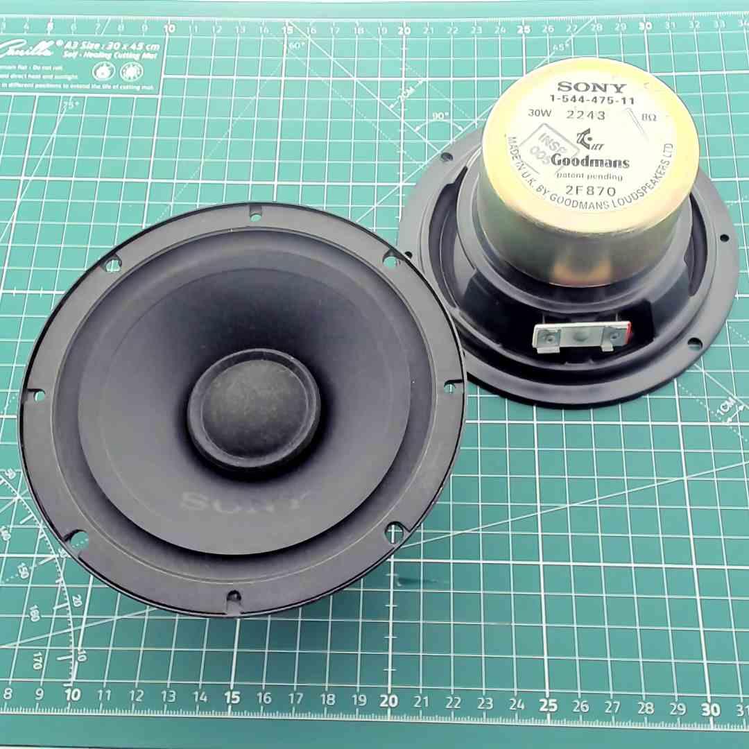 Pair of Round Replacement Speakers 8 Ohm 30 W [Ø129x70mm], Sony Goodmans 1-544-475-11