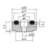 Set de 4 picioare din aluminiu Dynavox pentru aparat, mini, argintiu &mdash; photo 3