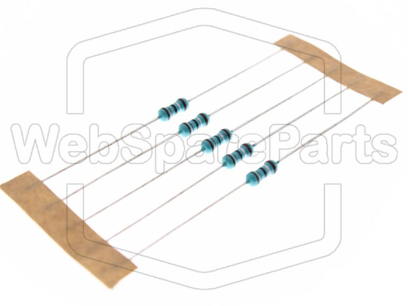 5x Resistência da película metálica 1.8R 0.6W ±1% Ø2.5x6.8mm