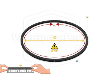 Ø 068.0 mm x 1.5 mm - Square Belt - Circumference: 214 mm