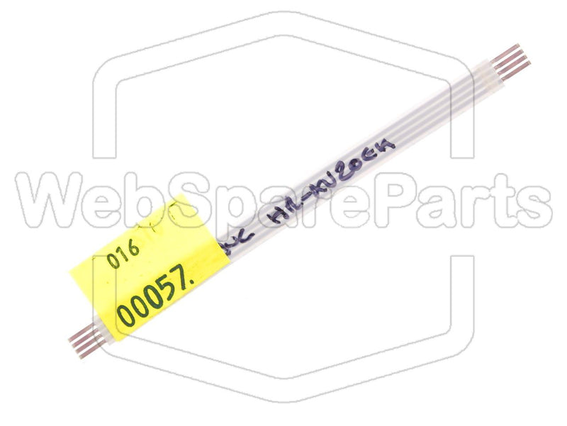 4 contacts Câble plat L=100mm W=6.25mm