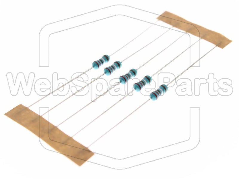 5x Resistência da película metálica 2.21R 0.6W ±1% Ø2.5x6.8mm