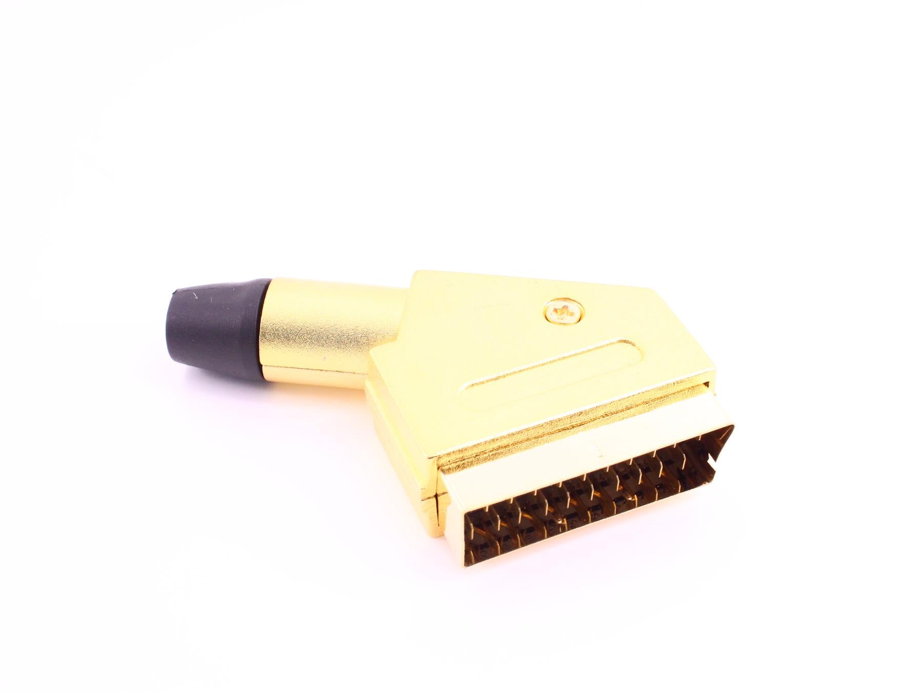 SCART Male Plug for Cable [Metallic Gold]