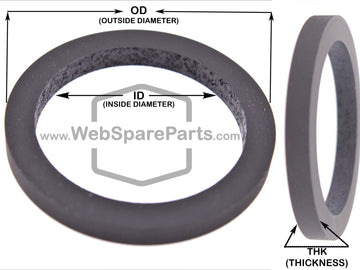 17.5x 13.5x 4.0 mm; Idler Tire OD = 18.0 mm ID = 14.0 mm THK = 4.0 mm