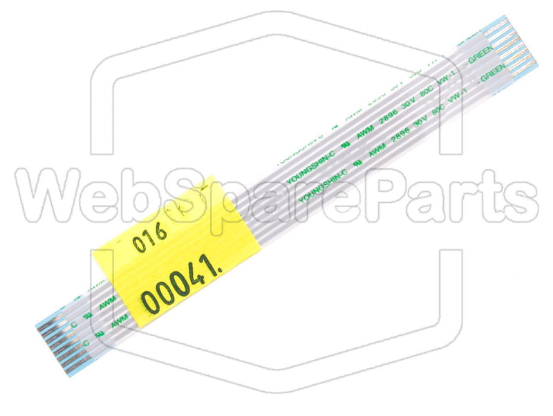 8 contacts Câble plat L=100mm W=11.22mm