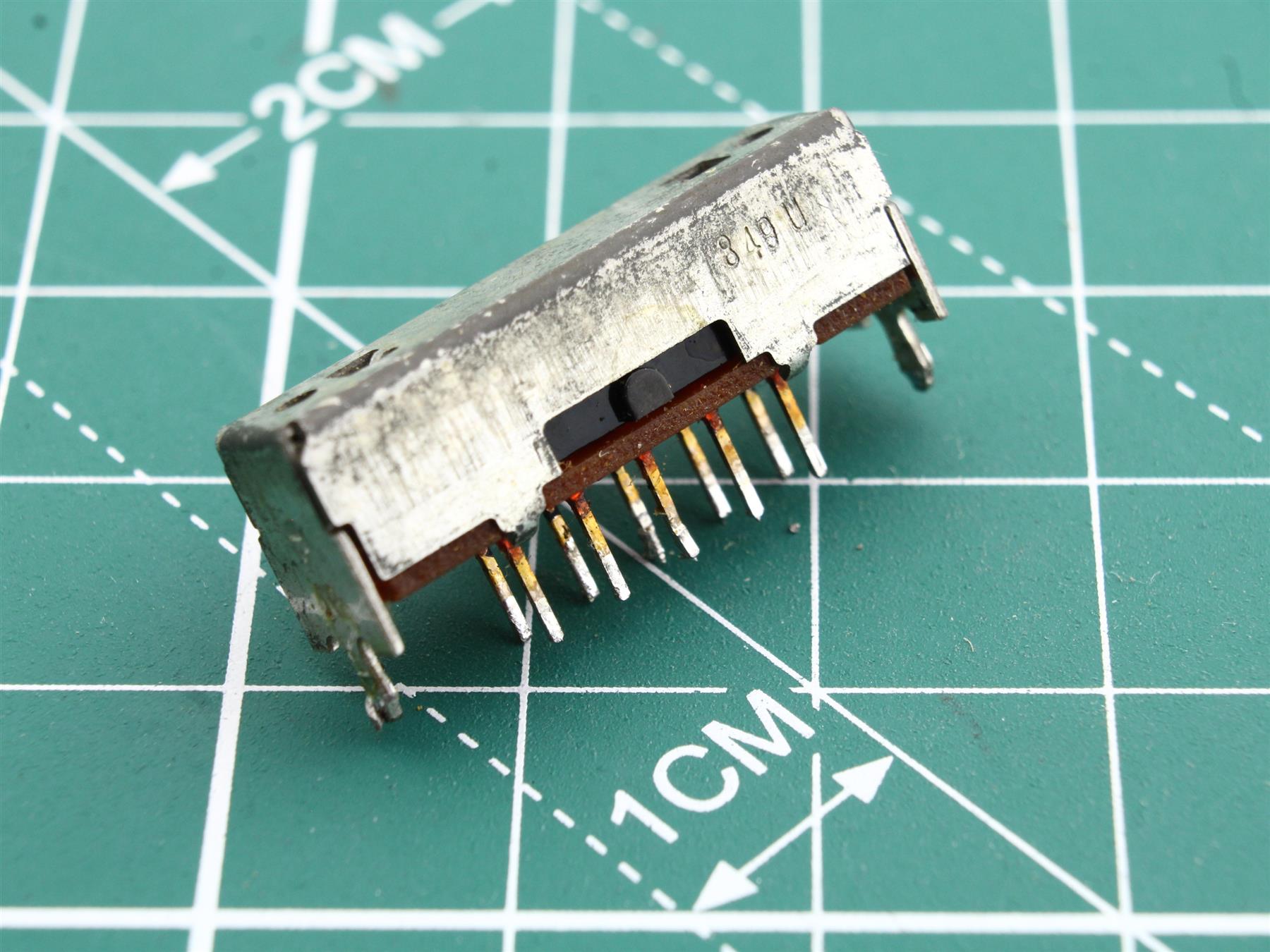 Sharp WQ268E 3-Position 10-Pin PCB Slide Switch for Vintage Boombox Repair