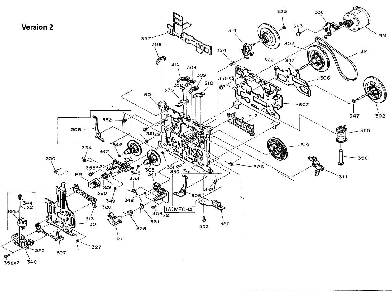Belt Kit for Double Cassette Deck Kenwood KX-W6040 US