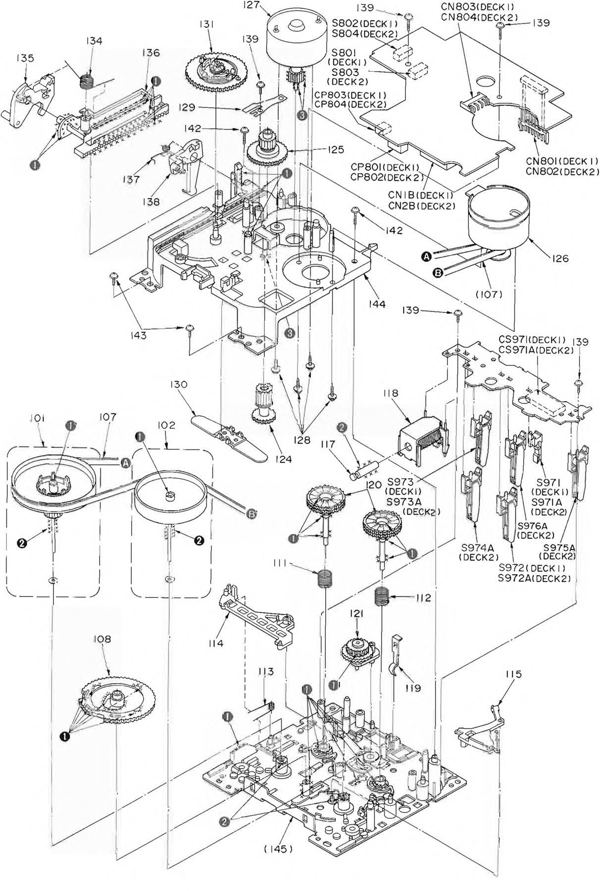 Drive Lever for Technics RS-AZ6 (Position 135)