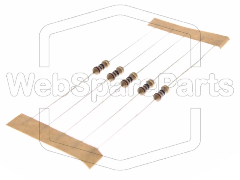 5x Carbonfilm modstand 10R 0.25W ±5% Ø2.5x6.8mm