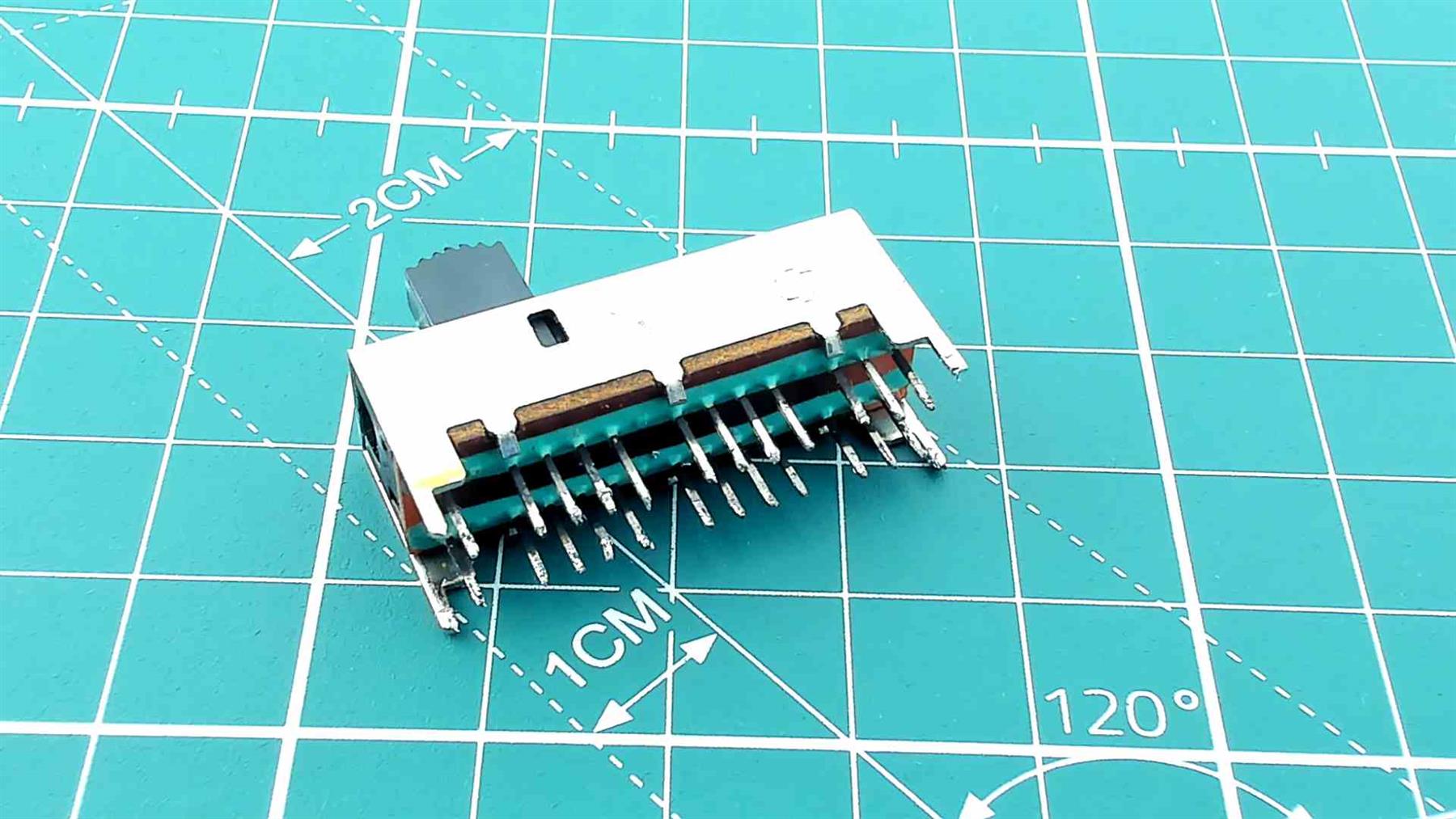 Hitachi TRK640 3-Position Slide Switch for Vintage Boombox Repair