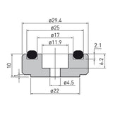 Dynavox aluminum device feet midi black set of 4 &mdash; photo 3