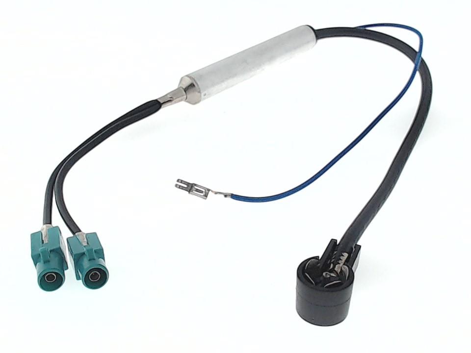 Car Radio Antenna Amplifier AM/FM/DAB Fakra Z to DIN Adapter