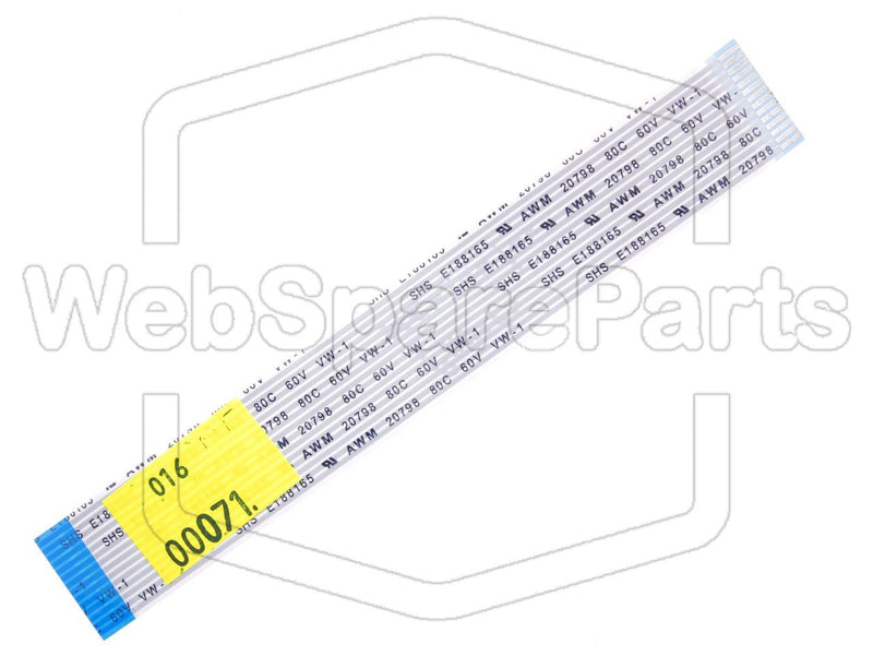 14 contacts Câble plat inversé L=130mm W=18.80mm